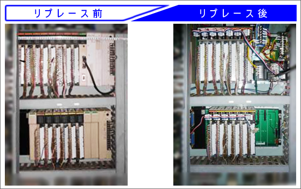 大型ＰＬＣを最新小型機種へ更新