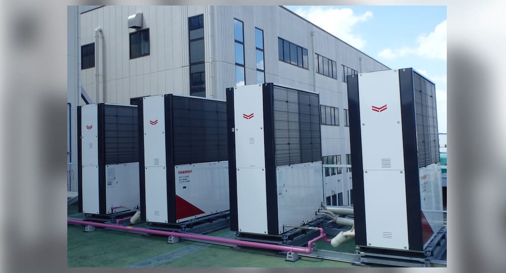 空調をEHPからGHPへ更新、電⼒使⽤量の大幅削減に成功