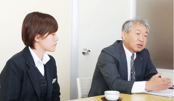 宮城建設株式会社 専務取締役　平井 公康様 宮城建設株式会社 技術部　小笠原 千尋様