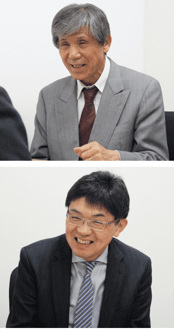 代表取締役　雨貝　洋様　　専務取締役　雨貝　綱太様