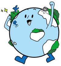 ガッツポーズを取るキャラクター