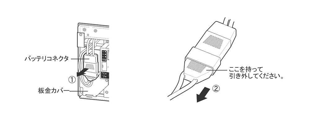無停電電源装置（UPS）バッテリ BP70XS交換手順2図