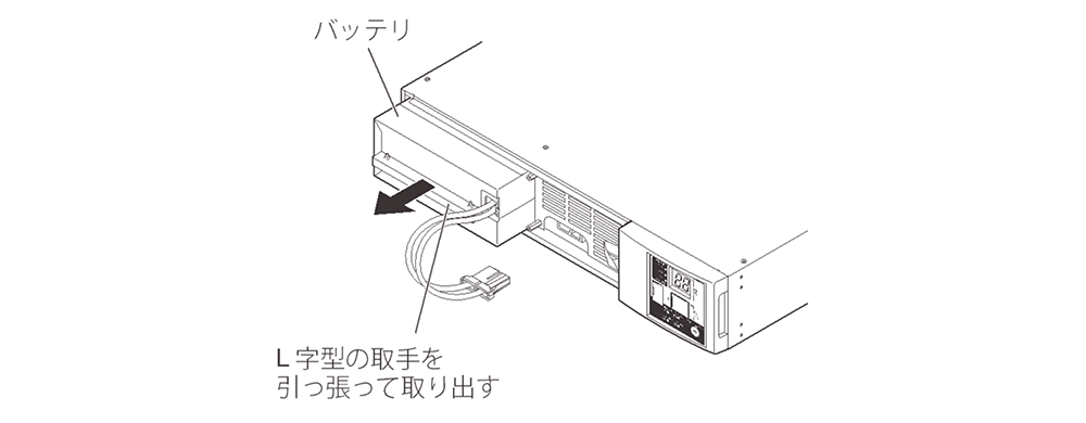 無停電電源装置（UPS）バッテリ BUB100RE交換手順4図