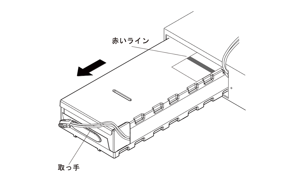 無停電電源装置（UPS）バッテリ BUB150RC交換手順4図