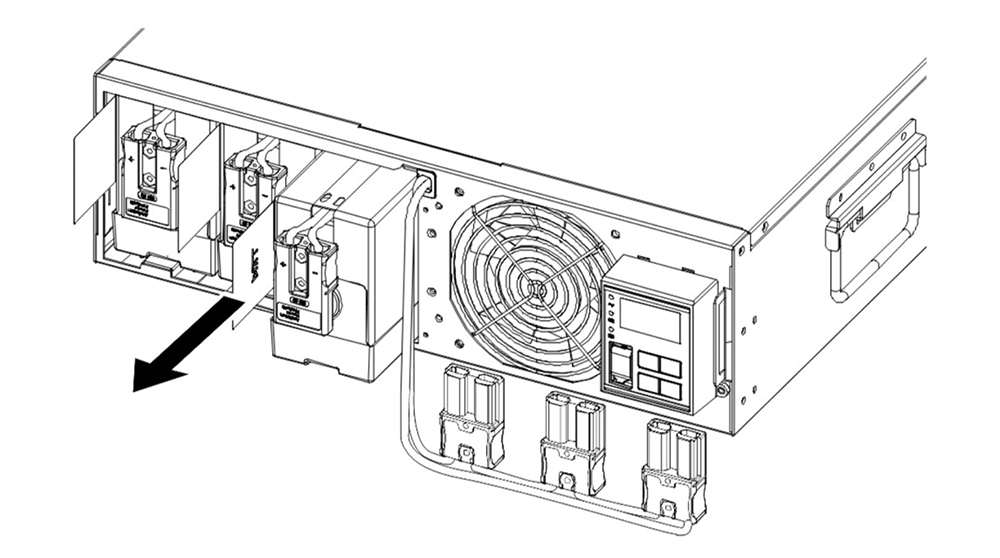 無停電電源装置（UPS）バッテリ BUB5002R交換手順4図