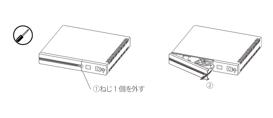 無停電電源装置（UPS）バッテリ BXB50F交換手順1図