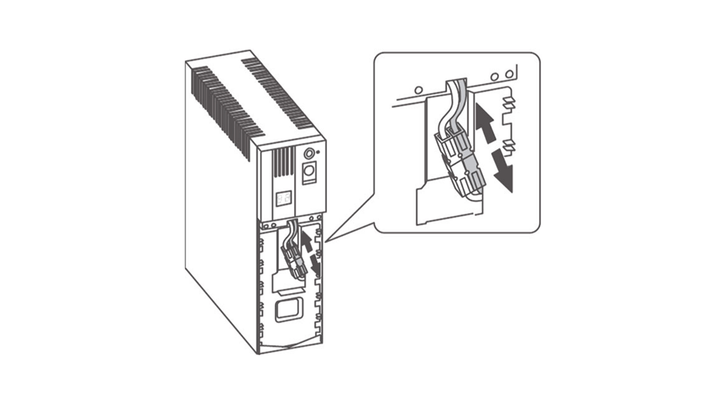 無停電電源装置（UPS）バッテリ BXB75S交換手順2図