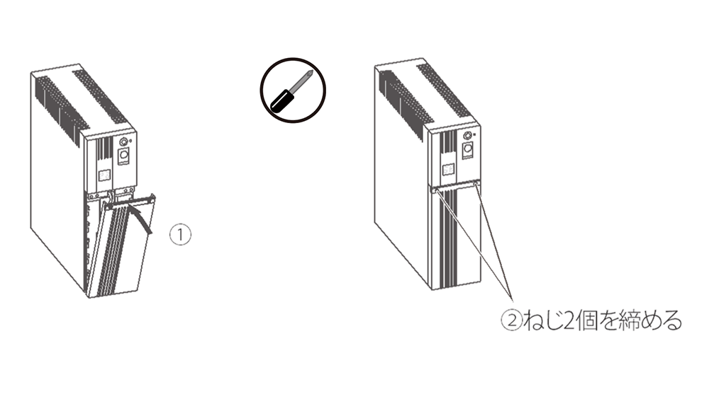 無停電電源装置（UPS）バッテリ BXB75S交換手順4-3図