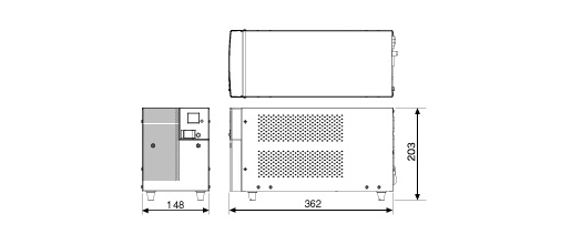 無停電電源装置（UPS）BN75S／BN50S外形寸法図