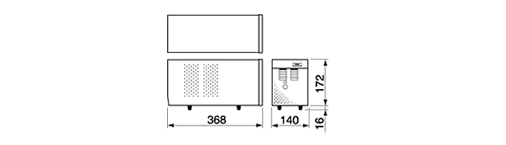 無停電電源装置（UPS）BN50XS/BN75XS外形寸法図