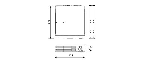 無停電電源装置（UPS）BU100RW／BU75RW外形寸法図