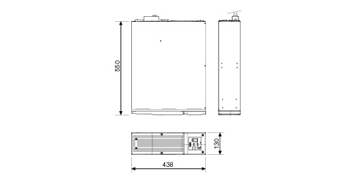 無停電電源装置（UPS）BU300RW／BU200RW外形寸法図
