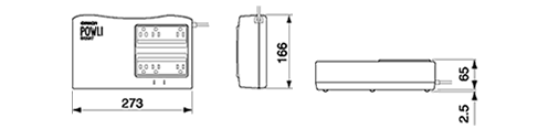 無停電電源装置（UPS）BX25XT外形寸法図