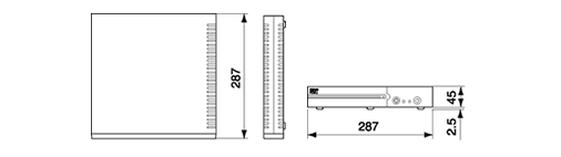 無停電電源装置（UPS）BX35XFS/BX50XFS外形寸法図