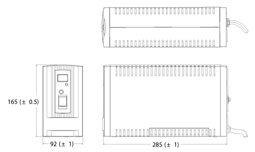 無停電電源装置（UPS）BY50S／BY35S外形寸法図