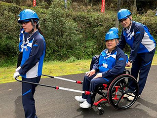 避難困難者のサポートテストの様子1