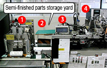 Use of elevator for insertion into inspection device  Before improvement 