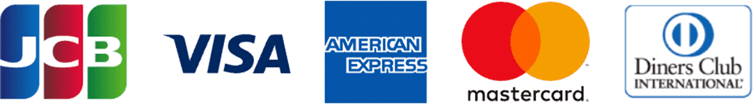 JCB,VISA,AMERICAN EXPRESS,mastercard,Diners Club