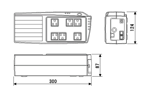 無停電電源装置（UPS）BZ50LT2／BZ35LT2外形寸法図